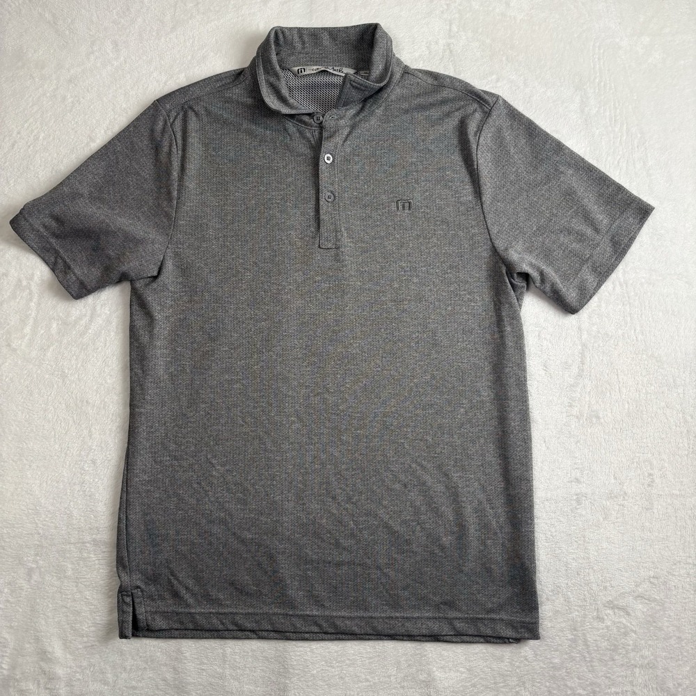 Travis Mathew Grey Short Sleeve Collared Polo‎ Golf Shirt Men's Medium